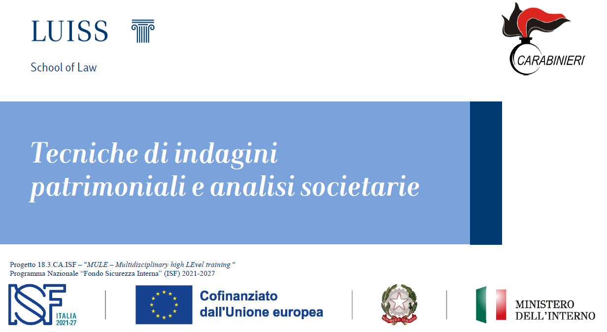 Tecniche di indagini patrimoniali e analisi societarie a.a. 2025/2026